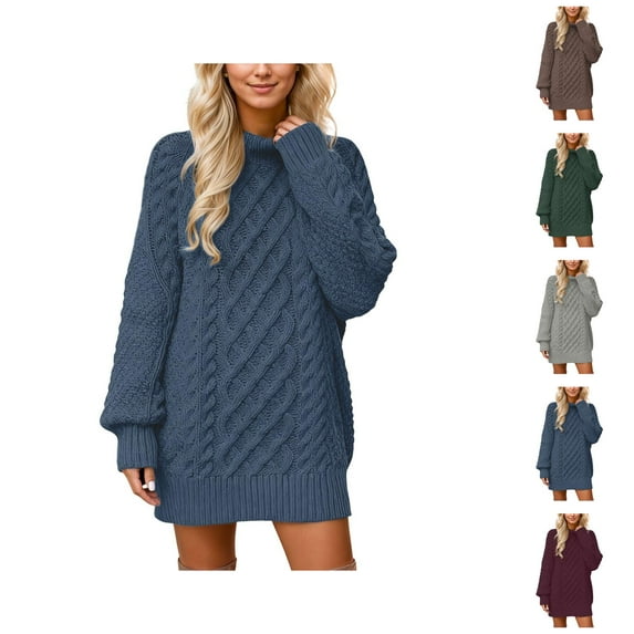 Women's Oversized Knit Sweater Turtleneck Pullover Soft Comfortable Long Sleeve Casual Top Cozy Fall Winter Loose Fit Yarn Sweater