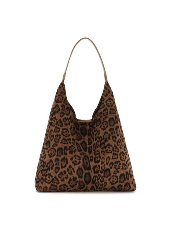 Women's Oversized Leopard-Print Tote Bag, Everyday Leopard-Print Handbag