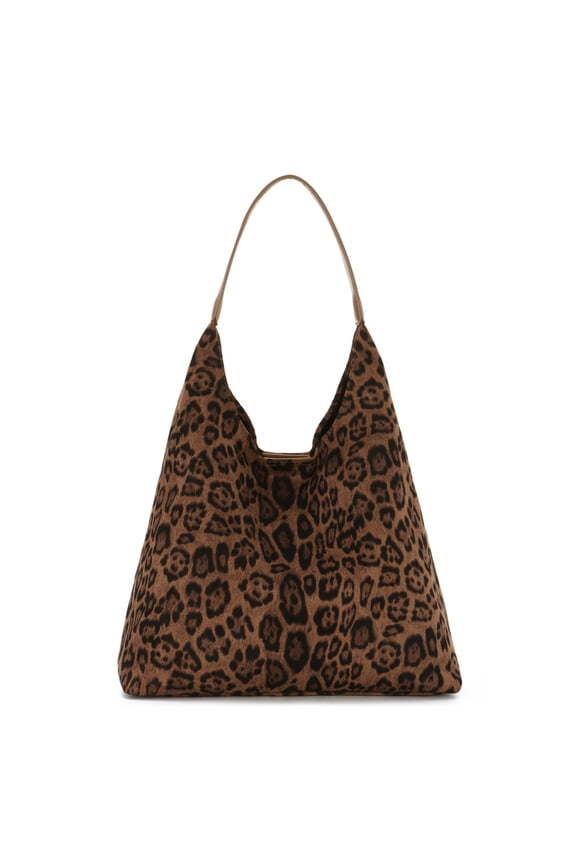 Women's Oversized Leopard-Print Tote Bag, Everyday Leopard-Print Handbag