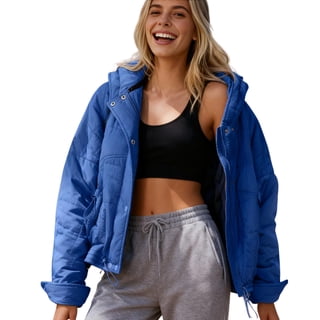 Women's Oversized Lightweight Hooded Puffer Jacket Fall Winter Quilted Coat Outwear with Pockets