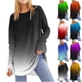 thumbnail image 1 of Women's Oversized Long Sleeve Raglan Sleeve Thumb Hole Tops Shirts Sweatshirts Round Neck Loose Fit Solid Color Soft Casual Daily Wear Loungewear Travel Fashion Essential Gift for Women, 1 of 7