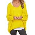 thumbnail image 1 of Women's Oversized Off Shoulder Pullover Tops Long Sleeve Loose Fit Waffle Knit Tops, 1 of 2