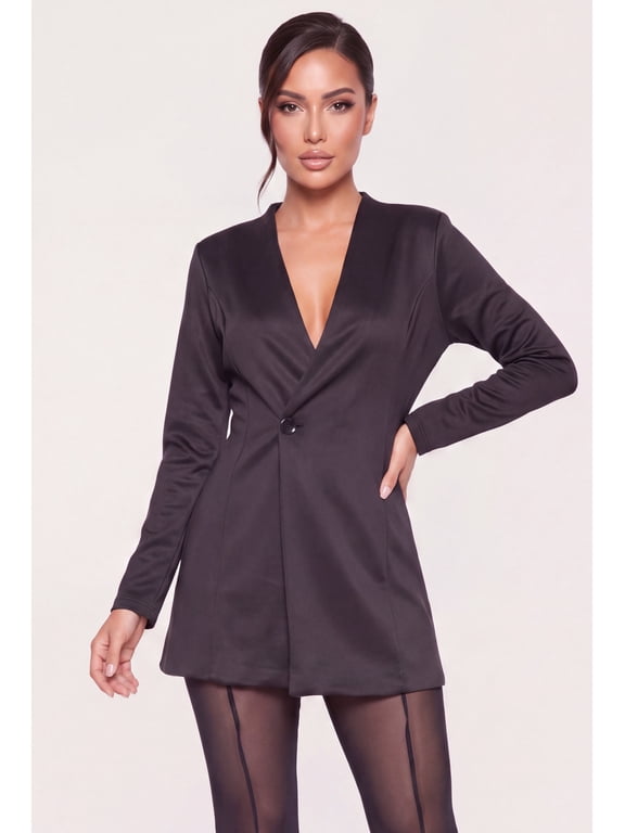 Women's Oversized Pintuck Detail Blazer