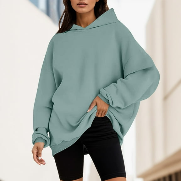 Women's Oversized Pullover Hoodie Soft Velvet Lightweight Casual Comfort Winter Loose Fit Sweatshirt