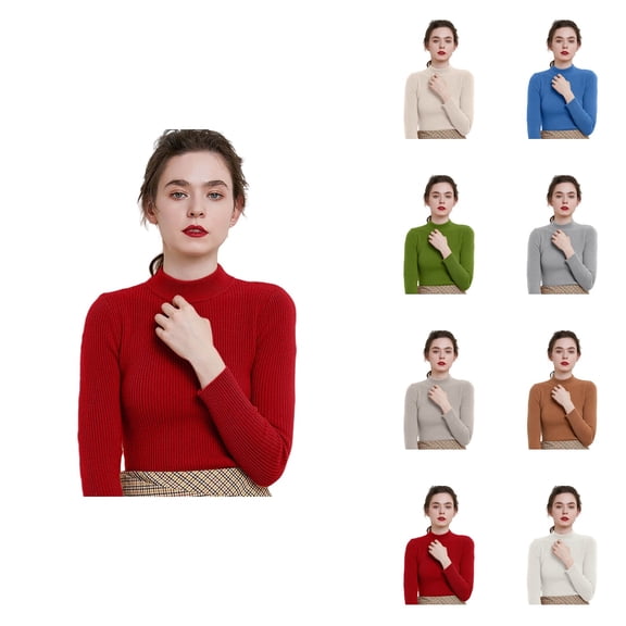 Women's Oversized Pullover Sweater Soft Knit Long Sleeve Round Neck Casual Comfortable Tops Loose Fit Solid Color Basic Sweater For Fall Winter