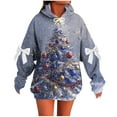 thumbnail image 1 of Women's Oversized Sequins Print Sweatshirt Long Sleeve Hooded Drawstring Pullover Sweatshirt With Pockets Fall Winter Fashion Clothes, 1 of 4