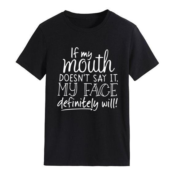 Women's Oversized Short Sleeve T-Shirt, Cute & Funny Holiday Print, Loose Fit Summer Black M Bienvenido