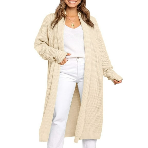 Women's Oversized Slouchy Knit Chunky Open Front Sweater Coat
