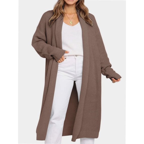 Women's Oversized Slouchy Knit Chunky Open Front Sweater Coat