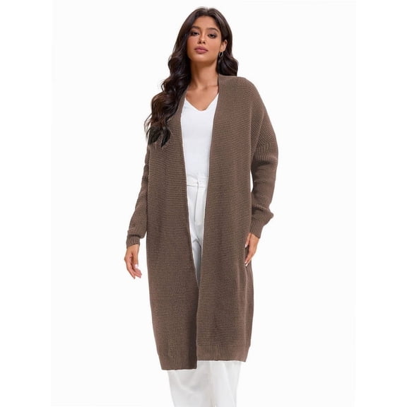 Women's Oversized Slouchy Knit Chunky Open Front Sweater Coat