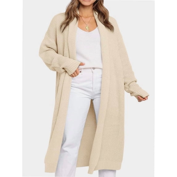 Women's Oversized Slouchy Knit Chunky Open Front Sweater Coat