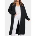 thumbnail image 1 of Women's Oversized Slouchy Knit Chunky Open Front Sweater Coat, 1 of 6
