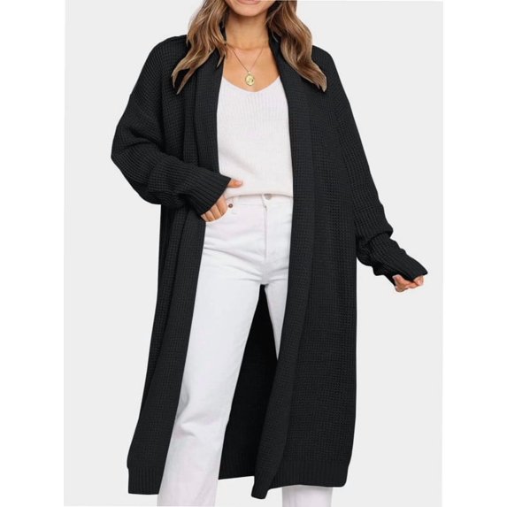 Women's Oversized Slouchy Knit Chunky Open Front Sweater Coat