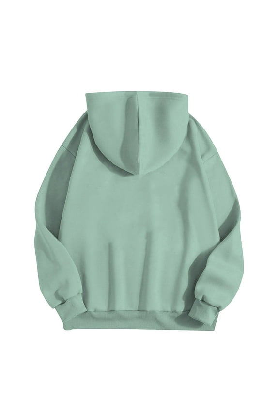 Women's Oversized Solid Color Hoodie with Pocket and Zipper â Long Sleeve Comfy Casual Pullover Sweatshirt for Fall 2025 Y2K Outfits