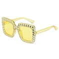 thumbnail image 1 of Women's Oversized Square Rhinestone Sunglasses Fashion Decorative Shades for Party Travel Daily Use, 1 of 7