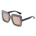 thumbnail image 1 of Women's Oversized Square Rhinestone Sunglasses Fashion Decorative Shades for Party Travel Daily Use, 1 of 7