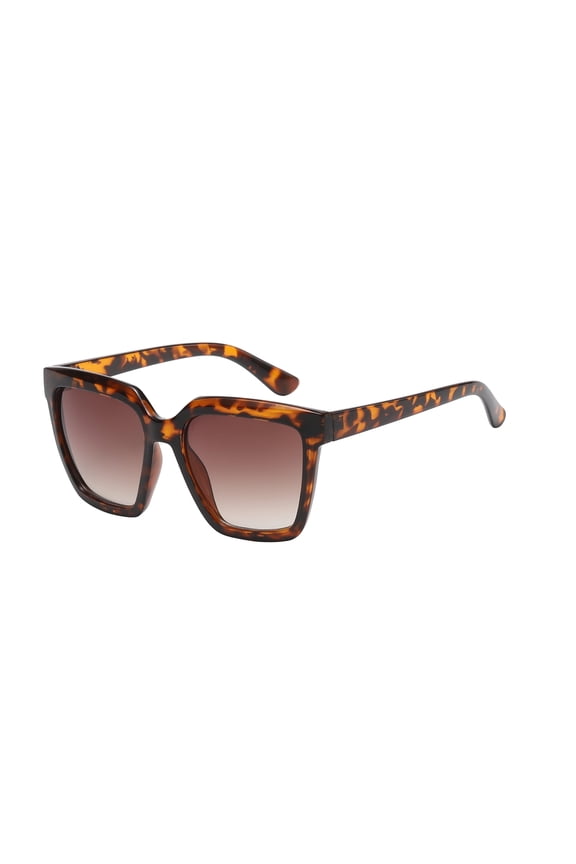 Women's Oversized Square Sunglasses - Tortoise Frame / Gradiant Brown Lens