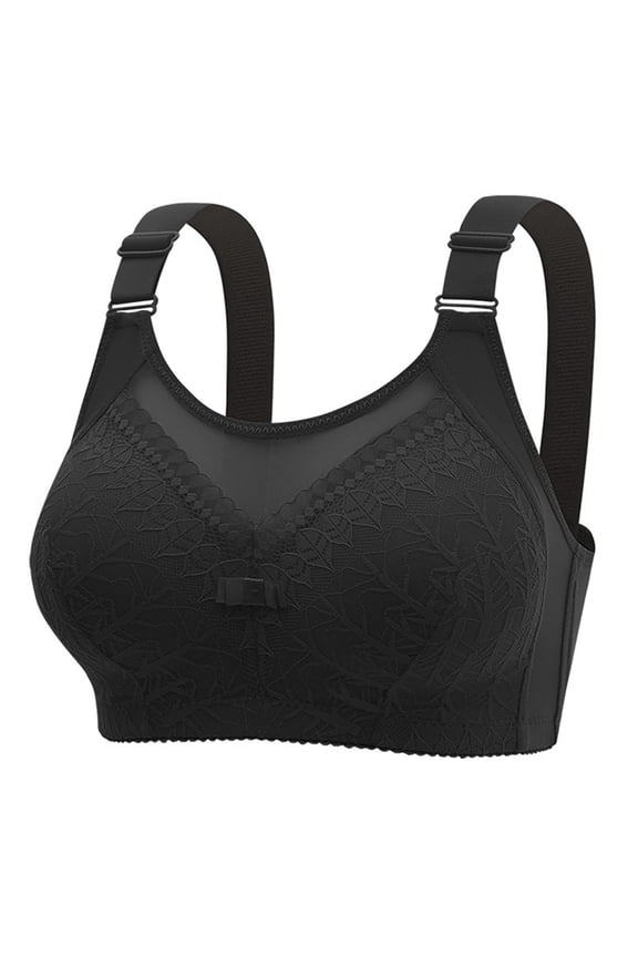 Women's Oversized Strapless Bra Without Steel Ring Comfortable Breathable Sexy Lace Side Adjustable Bra