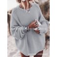 thumbnail image 1 of Women's Oversized Sweaters Batwing Sleeve Mock Neck Jumper Tops Chunky Knit Pullover Sweater, 1 of 5