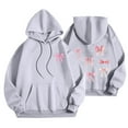 thumbnail image 1 of Women's Oversized Sweatshirt Graphic Printed Hoodies Casual Long Sleeve Loose Pullover Tops Fall Winter Outwear Outfits with Kangaroo Pocket, 1 of 5