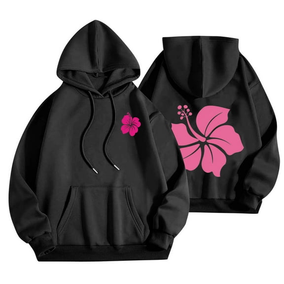 Women's Oversized Sweatshirt Graphic Printed Hoodies Casual Long Sleeve Loose Pullover Tops Fall Winter Outwear Outfits with Kangaroo Pocket