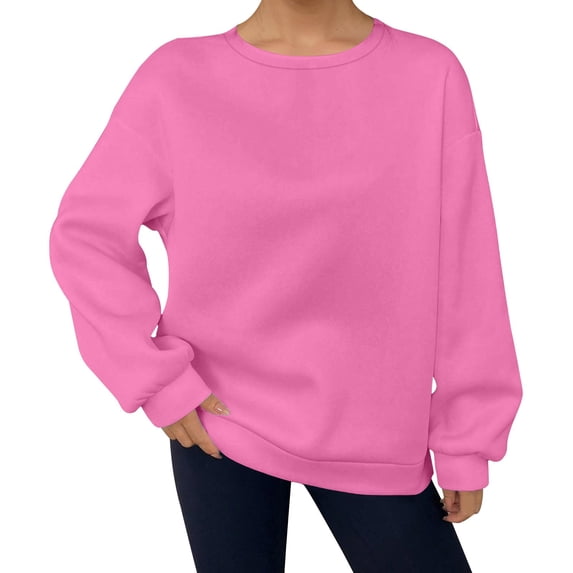Women's Oversized Sweatshirt Long Sleeve Loose Crewneck Fleece Pullover Tops Casual Fall Fashion Outfits