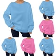 thumbnail image 1 of Women's Oversized Sweatshirt Long Sleeve Loose Crewneck Fleece Pullover Tops Casual Fall Fashion Outfits, 1 of 5