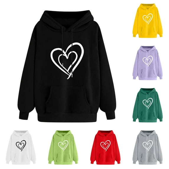 Women's Oversized Sweatshirt Print Fall And Winter Hoodie Pullover Tops Long Sleeved Comfortable Sweatshirt