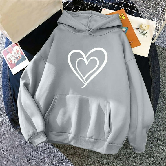Women's Oversized Sweatshirt Print Fall And Winter Hoodie Pullover Tops Long Sleeved Comfortable Sweatshirt