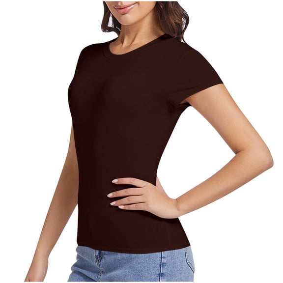 Women's Oversized T-Shirt, Short Sleeve Round Neck Casual Shirt, Soft Stretch Fabric for Summer