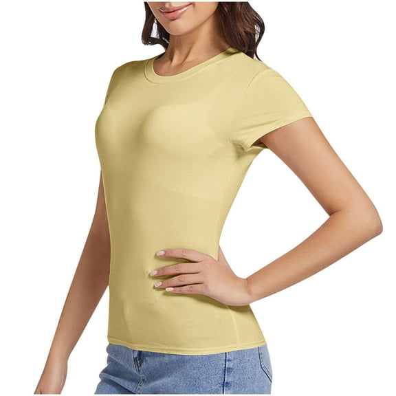 Women's Oversized T-Shirt, Short Sleeve Round Neck Casual Shirt, Soft Stretch Fabric for Summer