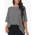 thumbnail image 1 of Women's Oversized T Shirts Summer Short Sleeve Loose Fit Casual Crewneck Plain Tops, 1 of 5