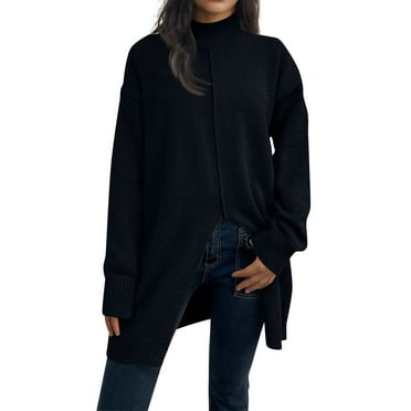 Women's Oversized Turtleneck Sweater Long Sleeve Knit Pullover Top Casual Loose Fit Tunic for Fall and Winter