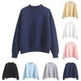 thumbnail image 1 of Women's Oversized Turtleneck Sweatshirt Long Sleeve Pullover Casual Tops (Navy XL), 1 of 6