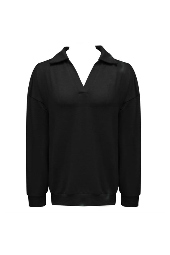 Women's Oversized V-Neck Knit Sweater - Fall Winter Drop Shoulder Long Sleeve Solid Color Comfort Pullover Top For St Patricks Day Outfits,Size:S