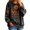 thumbnail image 1 of Women's Oversized Vintage Halloween Sweatshirt Retro Witch Moon Graphic Distressed Long Sleeve Pullover Cozy Fall Autumn Top, 1 of 4