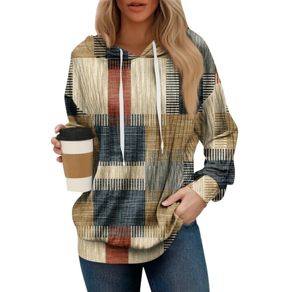 Women's Oversized Winter Cute Floral Print Thin Hooded Sweatshirt Pullover with No Pocket for Trendy Fall Clothes