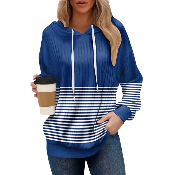 Women's Oversized Winter Cute Retro Geometric Print Thin Hooded Sweatshirt Pullover with No Pocket for Trendy Fall Clothes