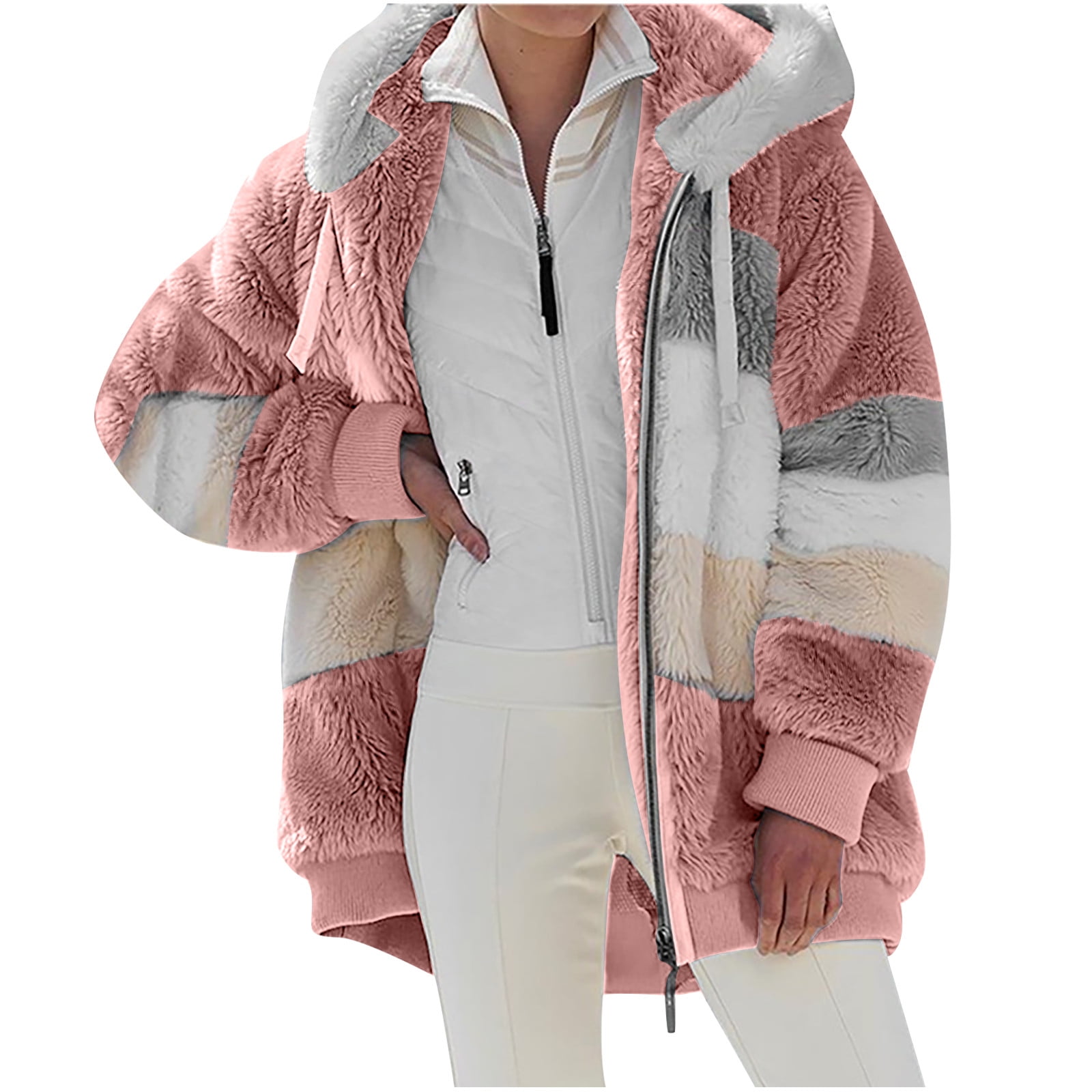 Warm Cotton Jacket With Long Sleeves And Plush In Autumn And Winter
