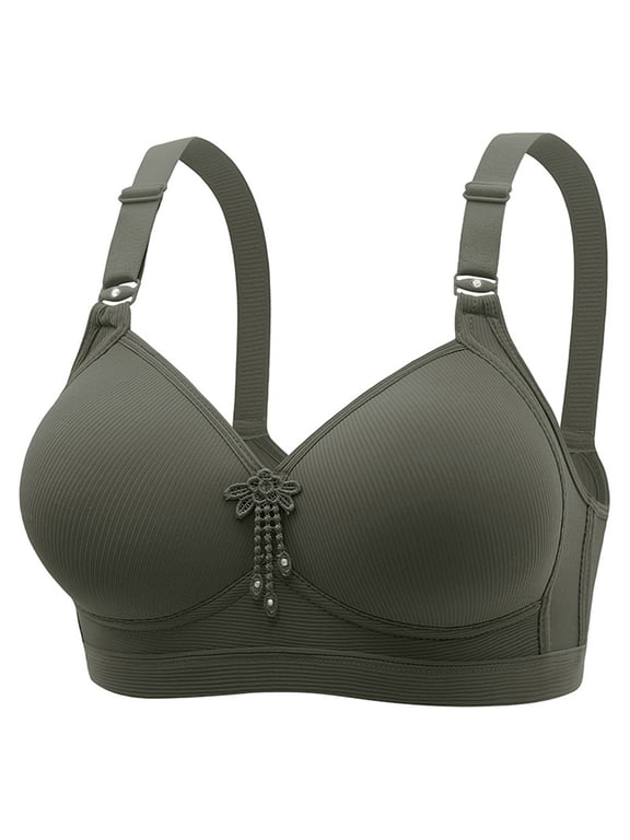 Women's Oversized Wireless Bra - Sweat Wicking, Breathable, Adjustable Support, Beautiful Back Design, Nylon Spandex, US/UK EU Size Conversion, Machine Washable