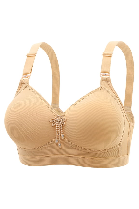 Women's Oversized Wireless Bra - Sweat Wicking, Breathable, Adjustable Support, Beautiful Back Design, Nylon Spandex, US/UK EU Size Conversion, Machine Washable