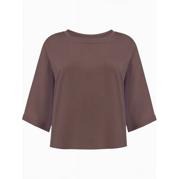 Women's Oversized Workout Cropped T Shirts Crew Neck Short Sleeve Casual Loose Summer Crop Tee Tops