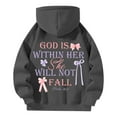 thumbnail image 1 of Women's Oversized Zip Up Hooded Sweatshirt for Casual Sports Streetwear, 1 of 2
