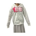 thumbnail image 1 of Women 's Oversized Zip Up Sweatshirt Cross Rhinestone Jackets Y2K Long Sleeve Printed Hoodies Streetwear, 1 of 7