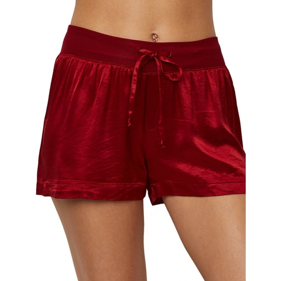 Women's PJ Harlow PJSB5 Mikel Satin Boxer (Red XL)