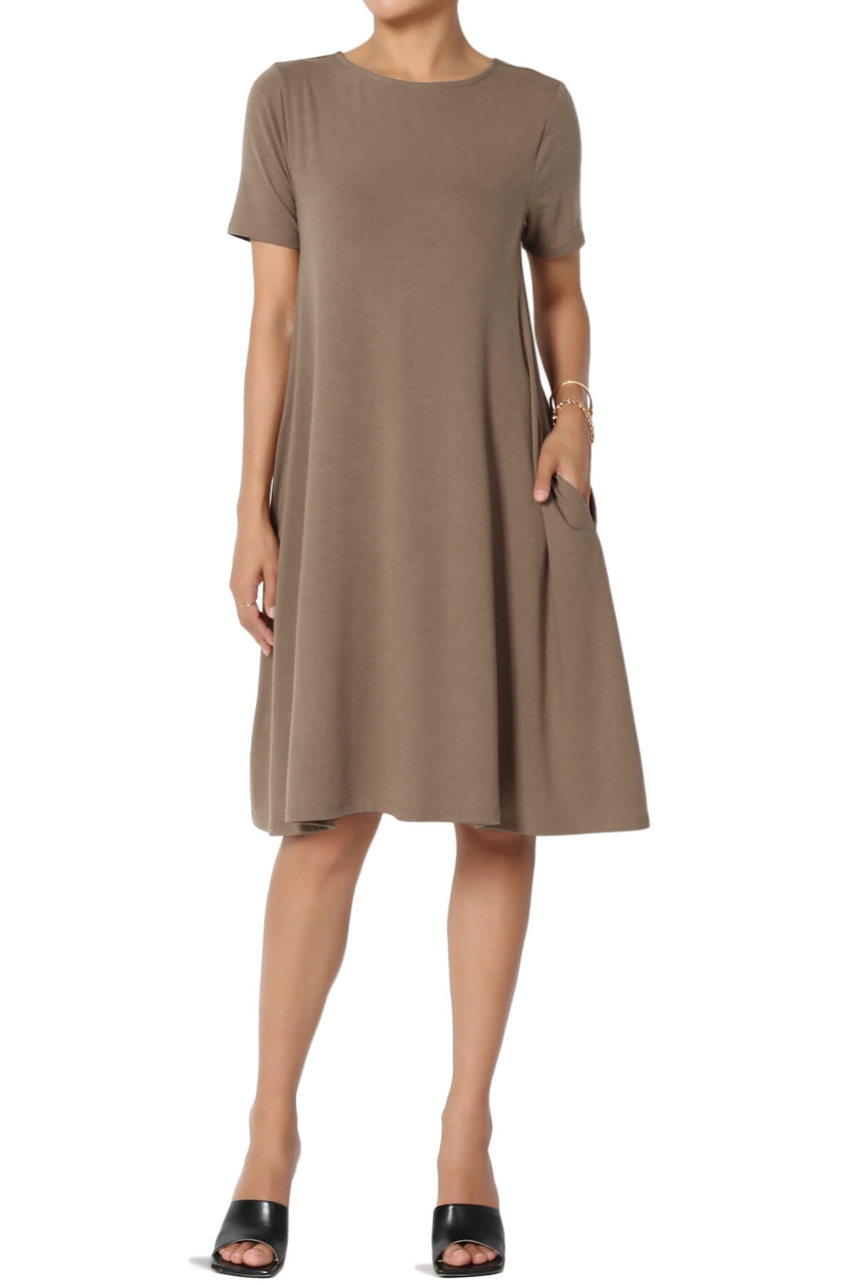 A line top boat neck dress