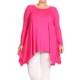 thumbnail image 1 of Women's PLUS long sleeves pretty floral print tunic top., 1 of 4