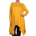 thumbnail image 1 of Women's PLUS long sleeves pretty floral print tunic top., 1 of 4