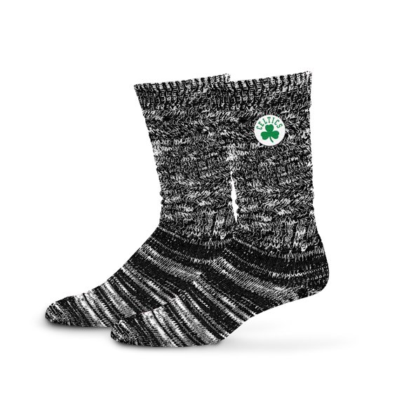 Women's PRO Compression Black Boston Celtics Slouchy Slub Textured Boyfriend Socks