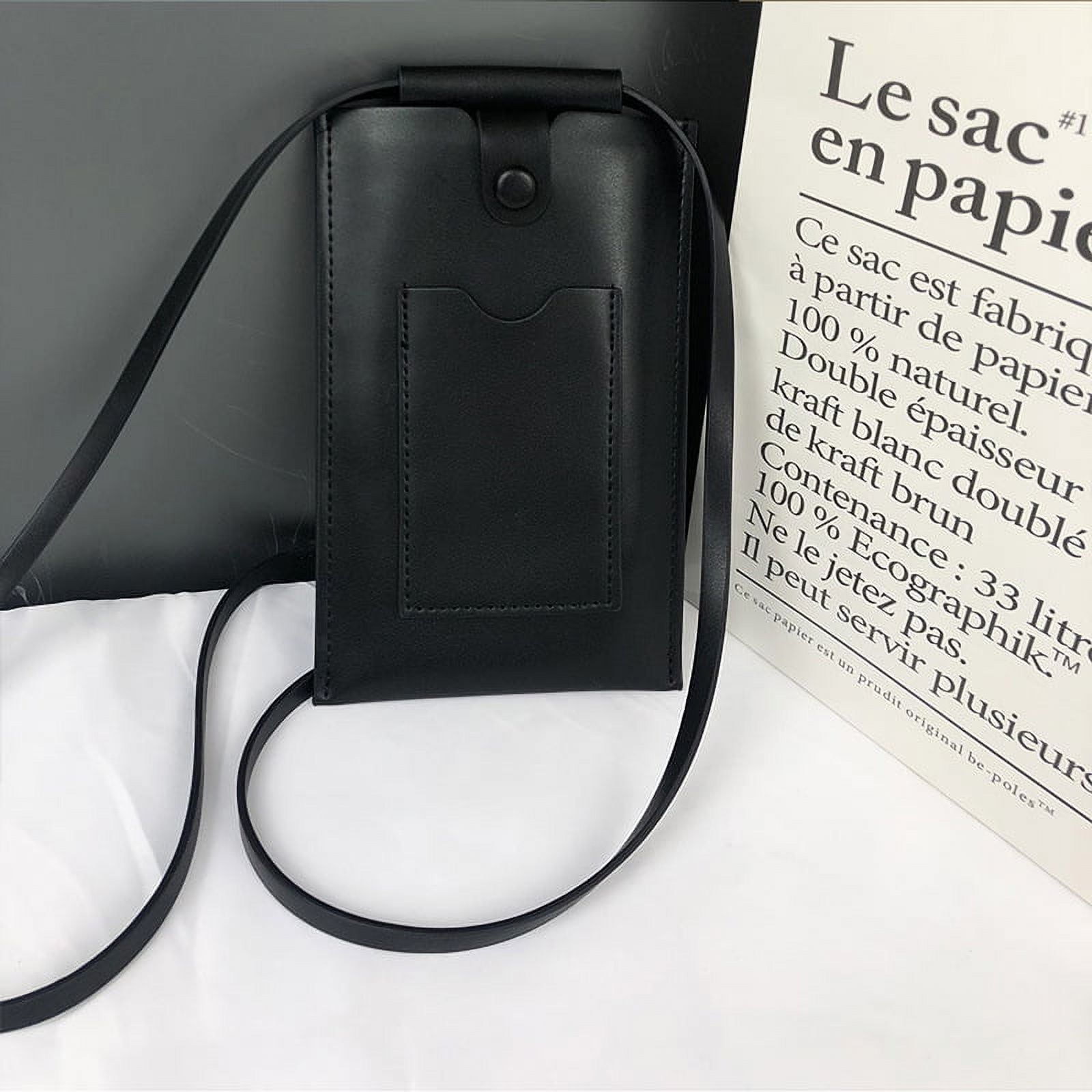 COS Leather Phone Pouch in Black